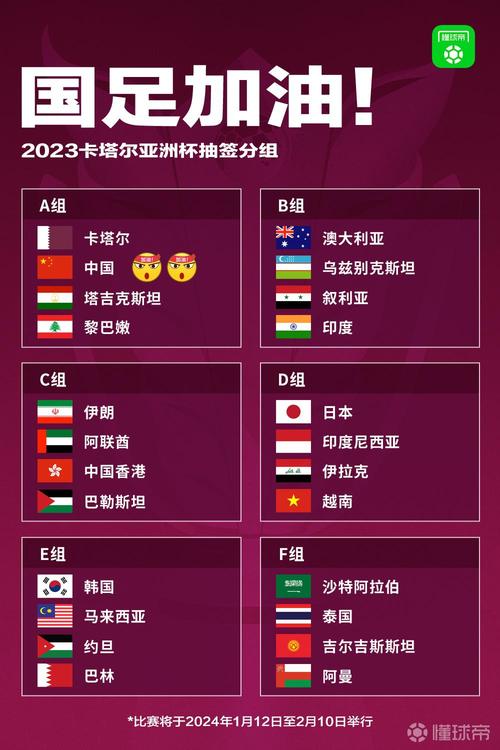 亚洲杯2023足球赛程
