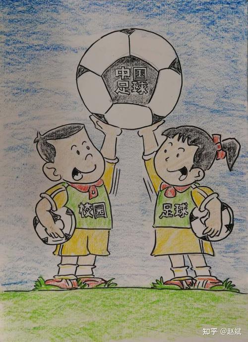 足球主题儿童画怎么画